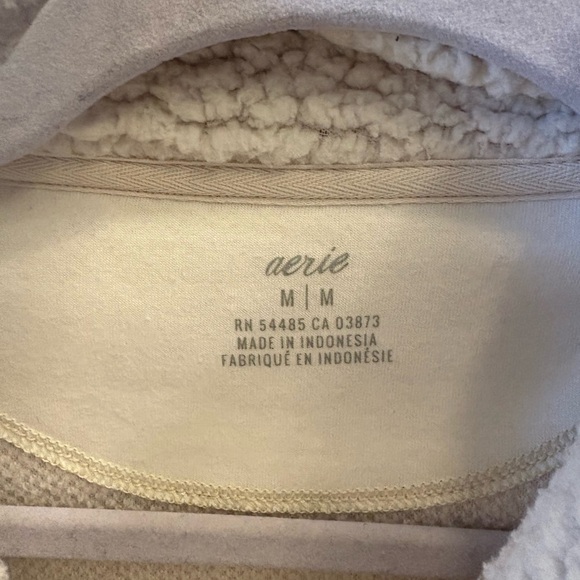 aerie Cream Sherpa Henley Pullover - Picture 2 of 2